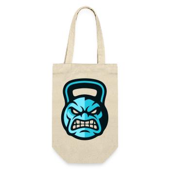 Workout Kettlebell Logo - Gift Bag for Bottles - nature - Front