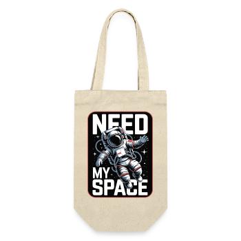 Need My Space Astronaut - Geschenkbeutel für Flaschen - Natur - Vorne