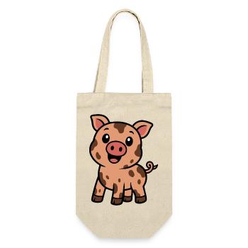 Dirty happy piggy - Gift Bag for Bottles - nature - Front