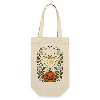 Papillon de nuit lunaire d’Halloween & Jack O' Lantern - Sac à bouteille - nature - Devant