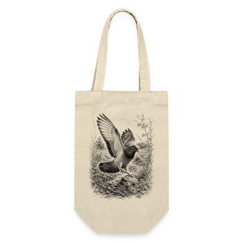 Pigeon in flight in nature in detailed drawing style - Gift Bag for Bottles - nature - Front
