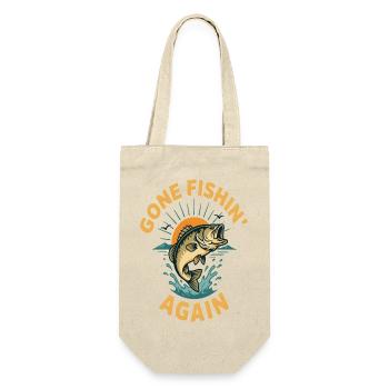 Gone Fishin Again Bass - Gift Bag for Bottles - nature - Front