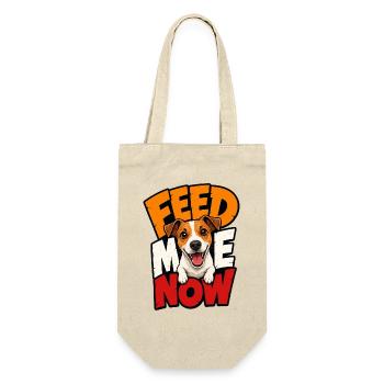 Jack Russell Terrier - Geschenkbeutel für Flaschen - Natur - Vorne