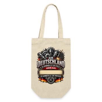 Meine Heimat Deutschland (Ortsname einfügen!) - Geschenkbeutel für Flaschen - Natur - Vorne