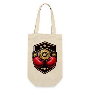 Königskämpfer Shield Boxen - Geschenkbeutel für Flaschen - Natur - Vorne