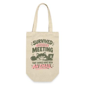 Überlebte Meeting-Email - Geschenkbeutel für Flaschen - Natur - Vorne