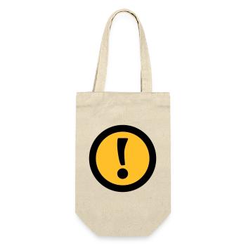 Achtung | Attention - Gift Bag for Bottles - nature - Front