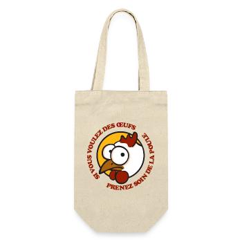 Prenez soin de la poule 1 - Sac à bouteille - nature - Devant