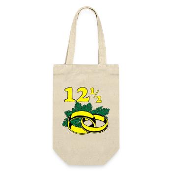 Petersilienhochzeit , Hochzeitstag (25) - Geschenkbeutel für Flaschen - Natur - Vorne