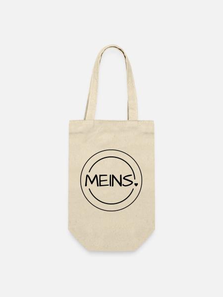 Meins Herz Stempel - Geschenkbeutel für Flaschen - Natur