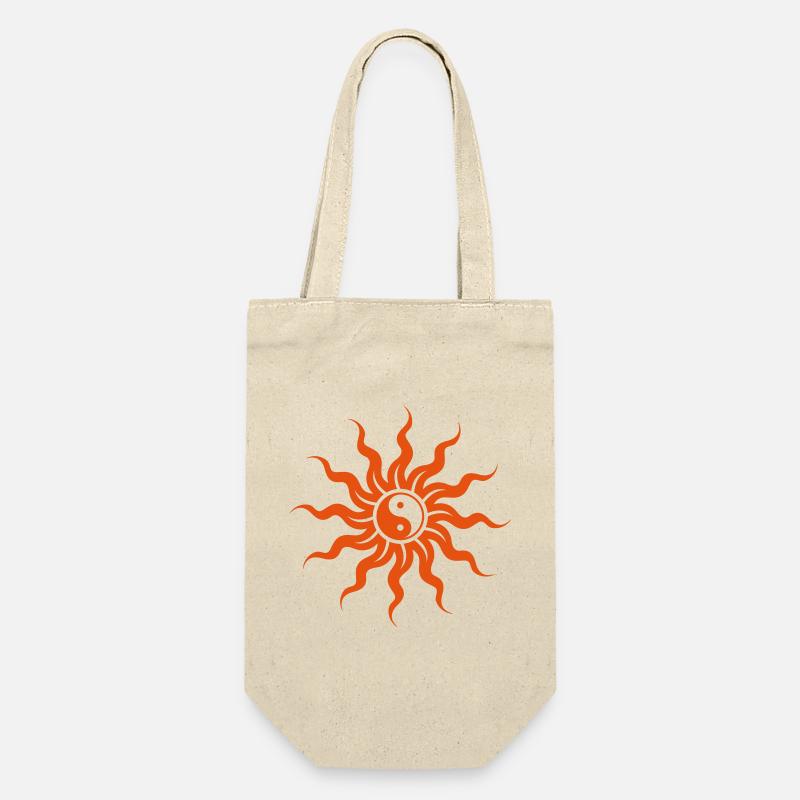 Yin Yang sun - Gift Bag for Bottles - nature