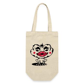 Eine Kröte mit dicker Lippe - Geschenkbeutel für Flaschen - Natur - Vorne