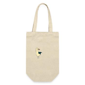 Möwe - Geschenkbeutel für Flaschen - Natur - Vorne