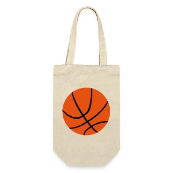 Ein Basketball - Geschenkbeutel für Flaschen - Natur - Vorne