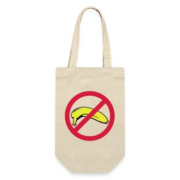 Banane verboten - Geschenkbeutel für Flaschen - Natur - Vorne