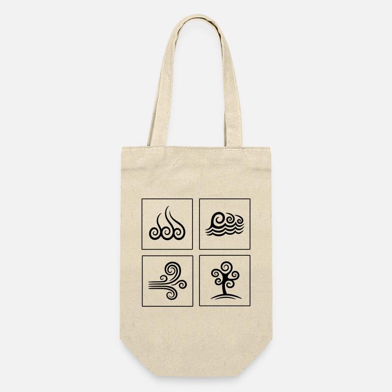 4 Elemente - Geschenkbeutel für Flaschen - Natur