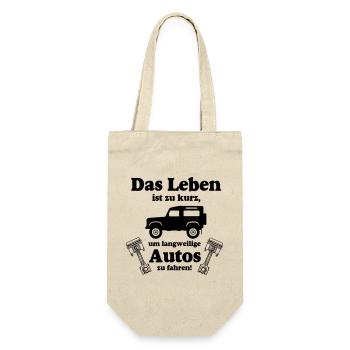 Offroad ,Geländewagen , 4x4 Fun , Das Leben..(25) - Geschenkbeutel für Flaschen - Natur - Vorne