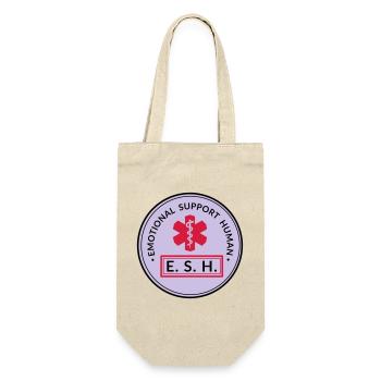 Emotional Support Human - Geschenkbeutel für Flaschen - Natur - Vorne