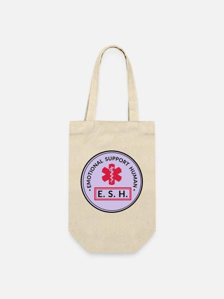 Emotional Support Human - Geschenkbeutel für Flaschen - Natur