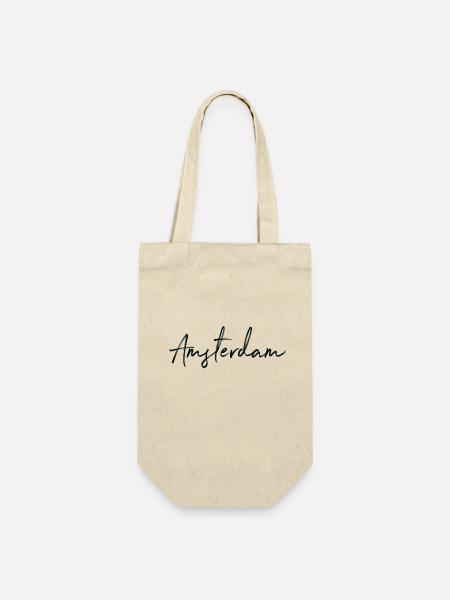 Amsterdam - Geschenkbeutel für Flaschen - Natur