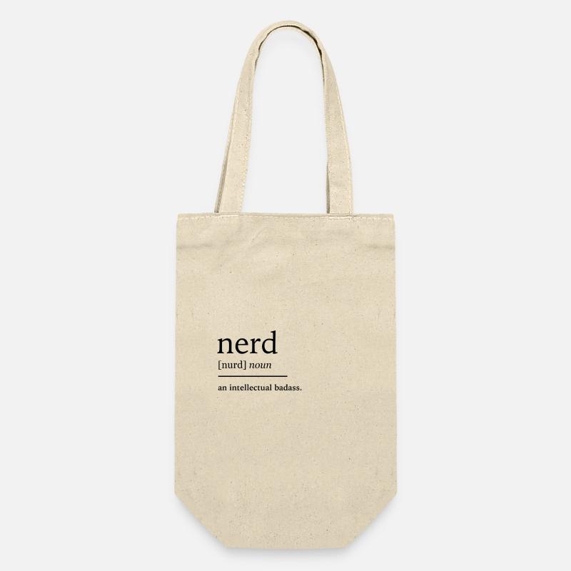 Streber Nerd - Geschenkbeutel für Flaschen - Natur