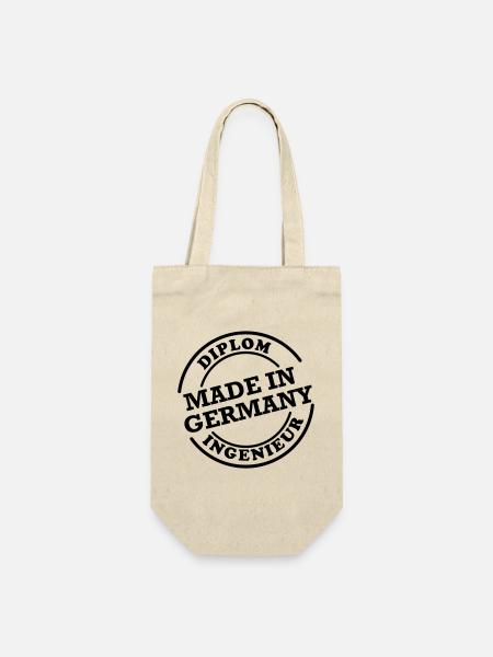 Dipl-Ing - Made in Germany - Geschenkbeutel für Flaschen - Natur