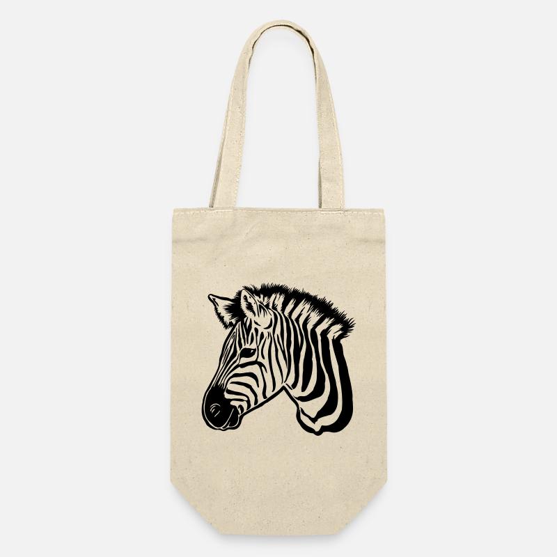 zebra dark - Geschenkbeutel für Flaschen - Natur