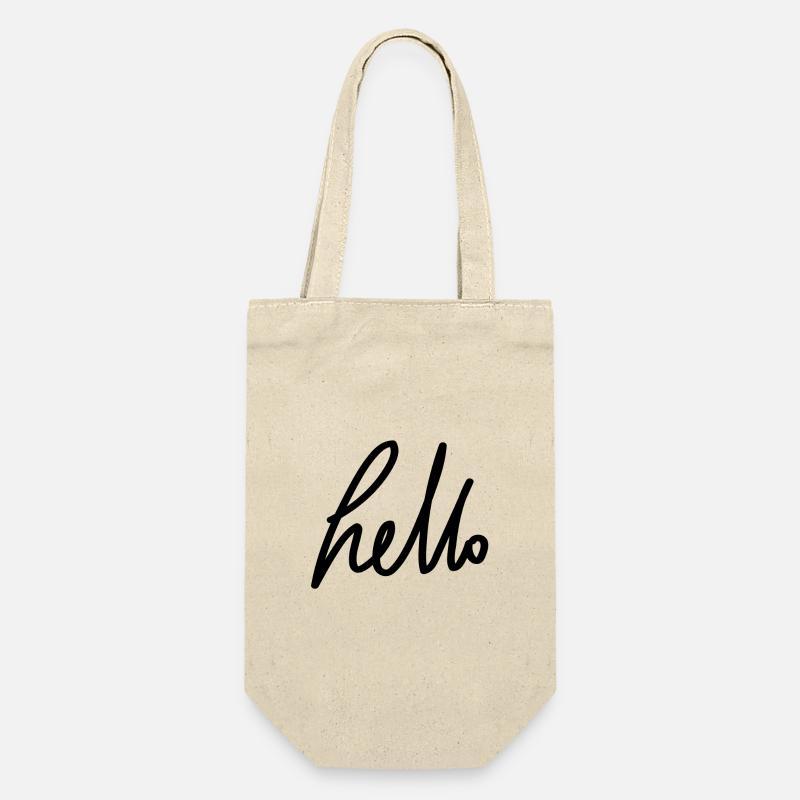 hello - handwriting - Gift Bag for Bottles - nature