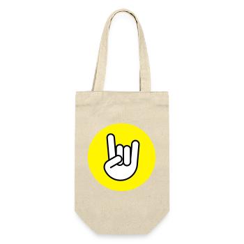 Pommes fork circle yellow - Gift Bag for Bottles - nature - Front