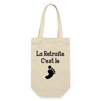 La Retraite c'est le pied ! - Sac à bouteille - nature - Devant