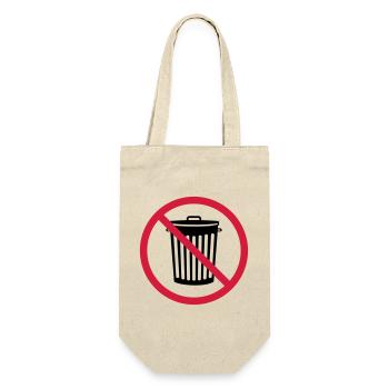 forbidden shield zone no ton muelltonne muelle - Gift Bag for Bottles - nature - Front