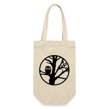 An owl sitting on a tree - Gift Bag for Bottles - nature - Front