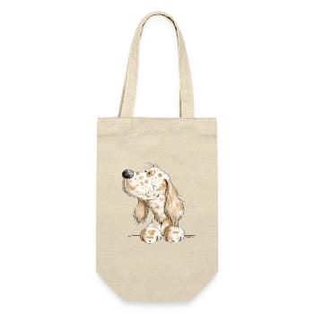 Cadeau de bande dessinée English Setter Head I Dogs - Sac à bouteille - nature - Devant