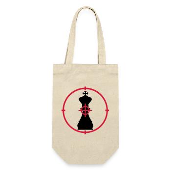 Chess / Echecs / Stratégie / Dames / Geek - Sac à bouteille - nature - Devant
