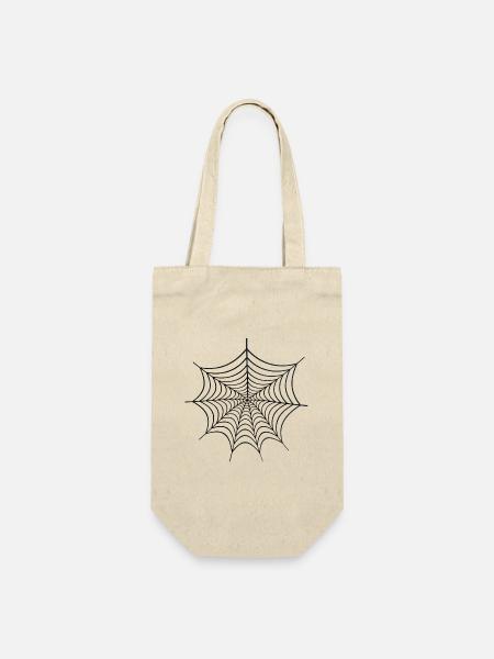 Spinnenweb Netzdesign - Geschenkbeutel für Flaschen - Natur