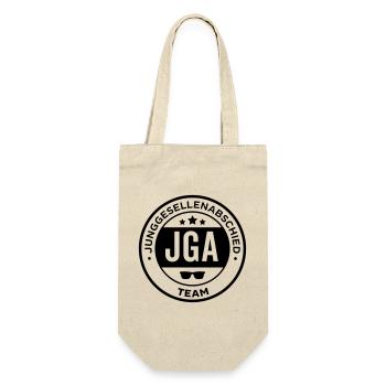 jga team heirat - Geschenkbeutel für Flaschen - Natur - Vorne