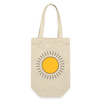 Sonne - Geschenkbeutel für Flaschen - Natur - Vorne