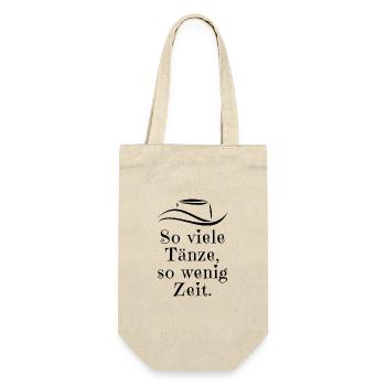 Motto-Geschenk: So viele Tänze, so wenig Zeit - Geschenkbeutel für Flaschen - Natur - Vorne