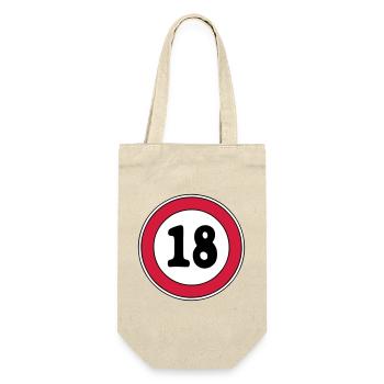 18th birthday sign - Gift Bag for Bottles - nature - Front