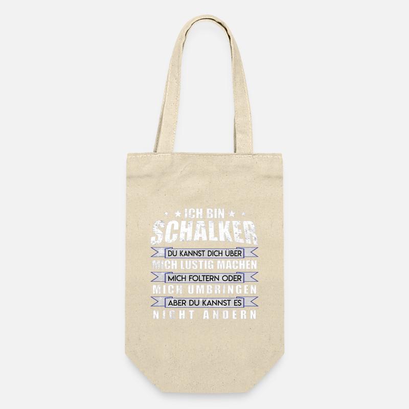 Ich bin Schalker | Fan Design Geschenkidee - Geschenkbeutel für Flaschen - Natur