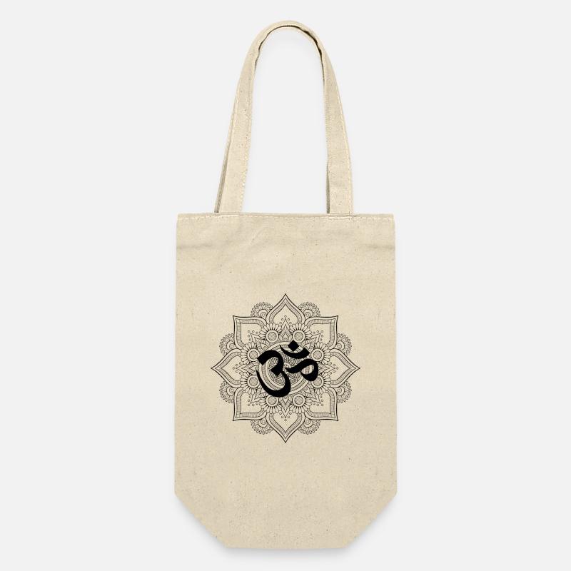 Mandala OM noir - Sac à bouteille - nature