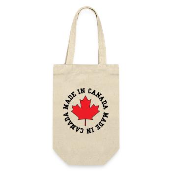 Made in Canada – Maple Leaf Statement - Gift Bag for Bottles - nature - Front