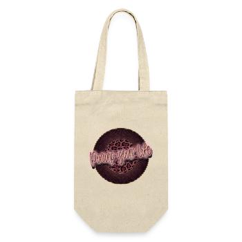 Pinup your Life - Leopard Pink - Geschenkbeutel für Flaschen - Natur - Vorne