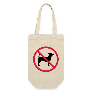 No dog prohibited sign outline shadow clipart - Gift Bag for Bottles - nature - Front