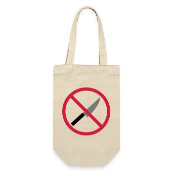 Couteau de signe interdit - Sac à bouteille - nature - Devant