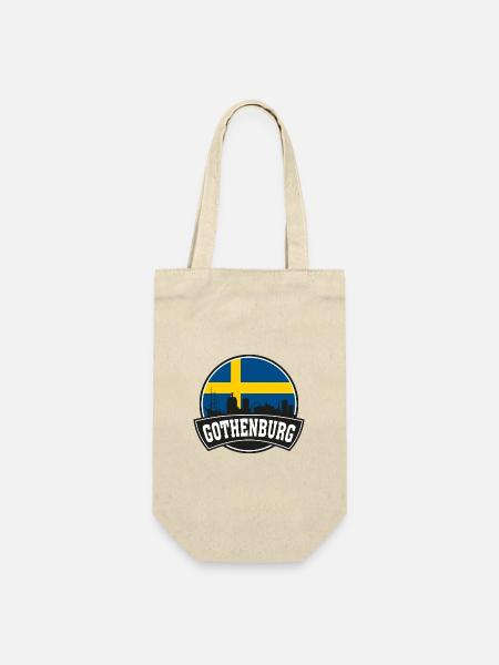 Göteborg Schweden Skyline Travel Souvenir Schwedisch - Geschenkbeutel für Flaschen - Natur