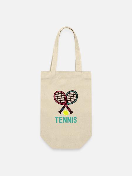 Tennis - Geschenkbeutel für Flaschen - Natur