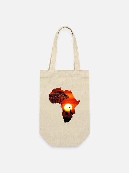 Kontinent Afrika Safari - Geschenkbeutel für Flaschen - Natur
