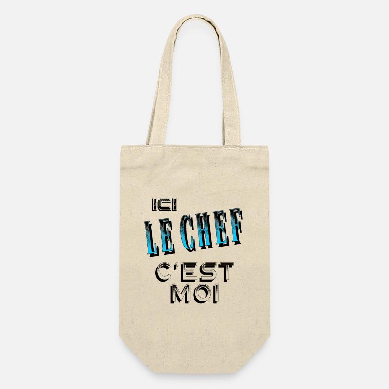 Ici le Chef C'est Moi Patron - Sac à bouteille - nature