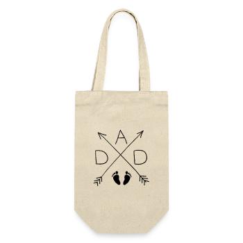 Dad Dad Dad Baby Feet - Gift Bag for Bottles - nature - Front
